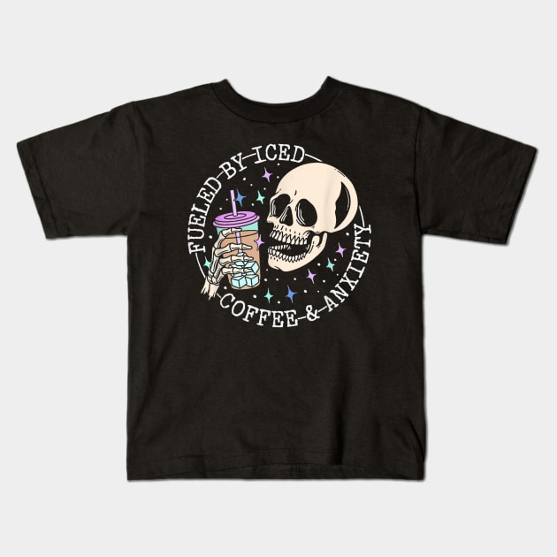 Skull Coffee Kids T-Shirt by zwestshops